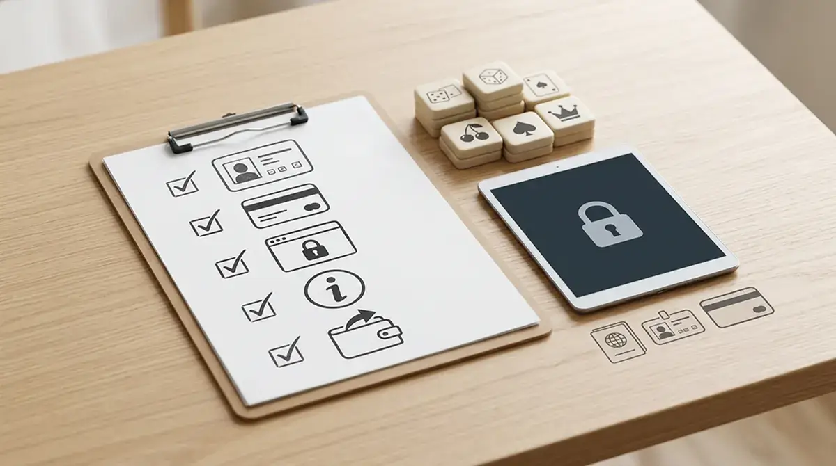 Compact verification checklist for account, bonus and withdrawal checks